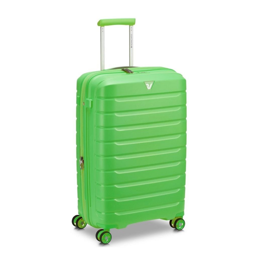 Roncato B Flying DLX Medium Exp Luggage - Lime green - Love Luggage