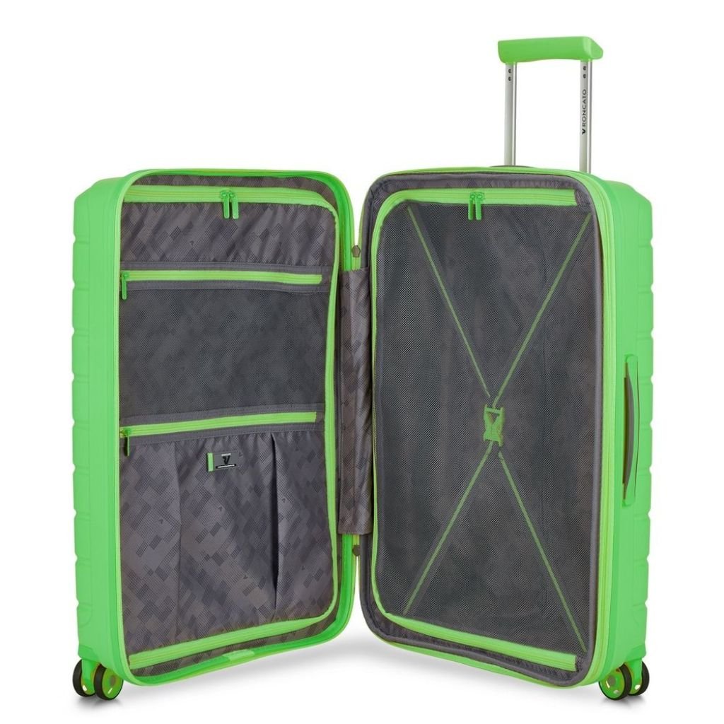 Roncato B Flying DLX Medium Exp Luggage - Lime green - Love Luggage