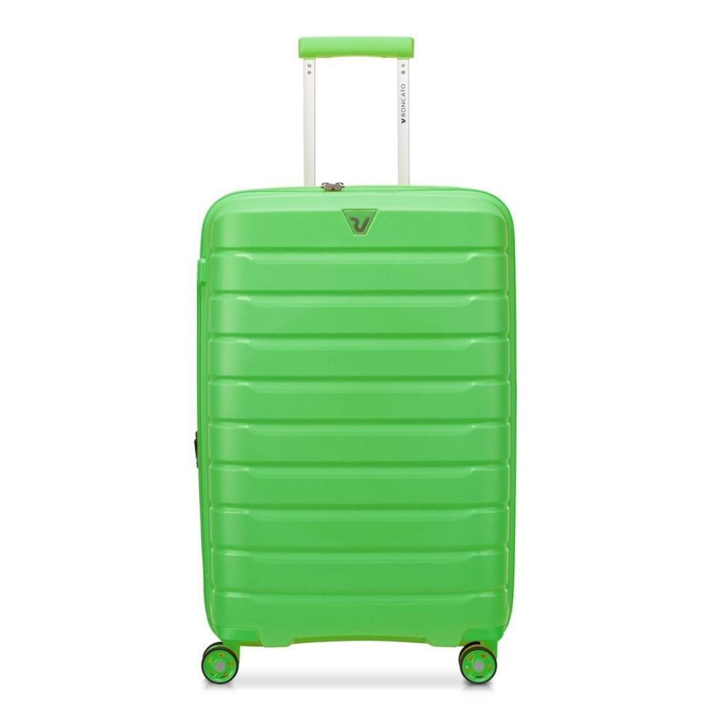 Roncato B Flying DLX Medium Exp Luggage - Lime green - Love Luggage