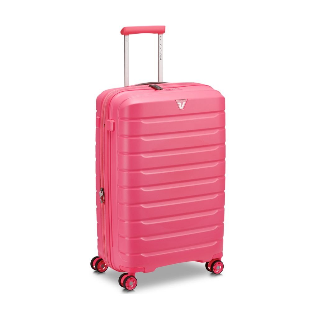 Roncato B Flying DLX Medium Exp Luggage - Pink - Love Luggage