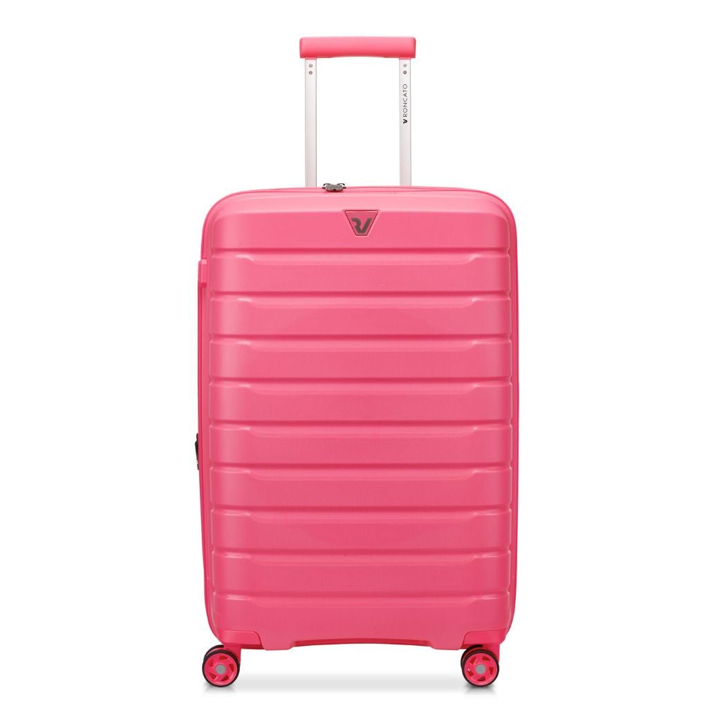 Roncato B Flying DLX Medium Exp Luggage - Pink - Love Luggage