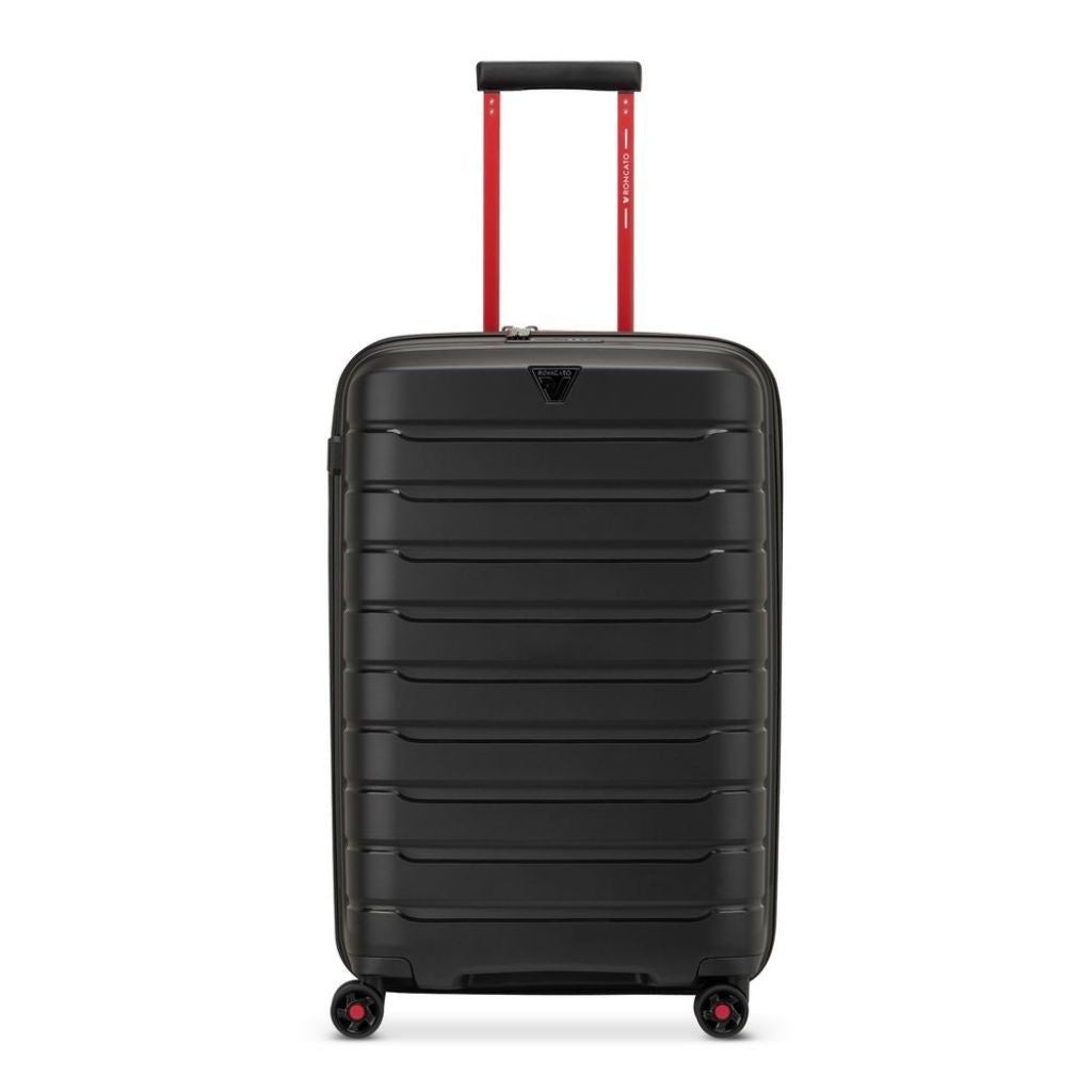 Roncato B Flying DLX Medium Exp Luggage - Smoke Black - Love Luggage