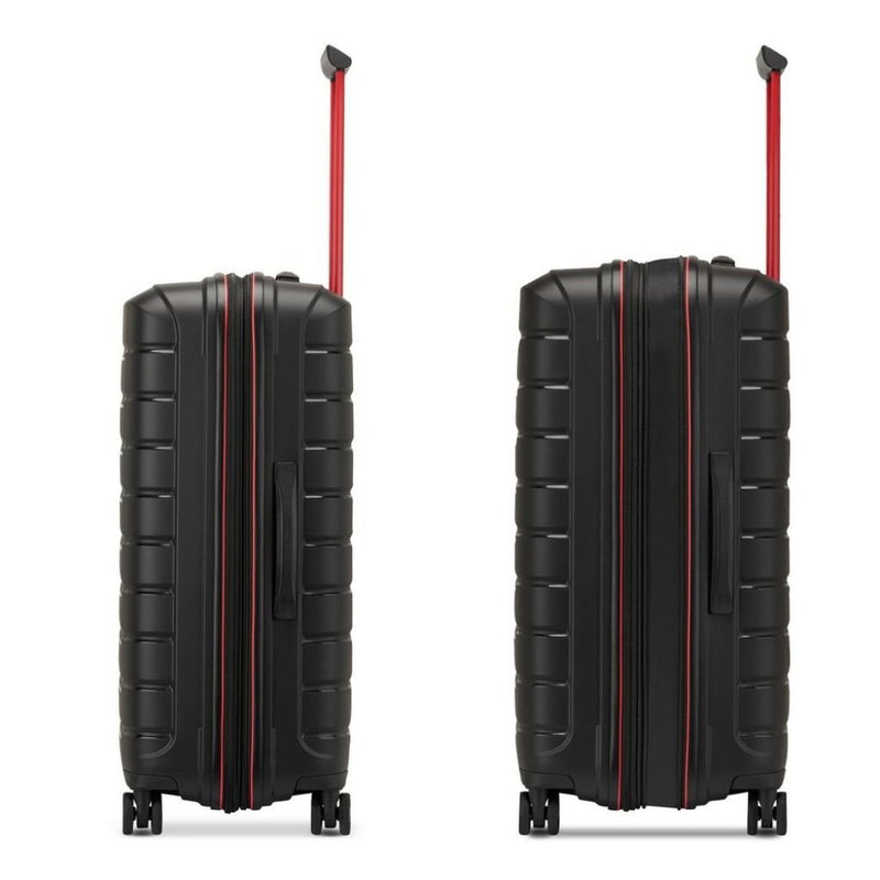 Roncato B Flying DLX Medium Exp Luggage - Smoke Black - Love Luggage