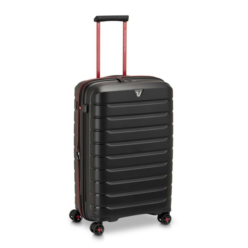 Roncato B Flying DLX Medium Exp Luggage - Smoke Black - Love Luggage
