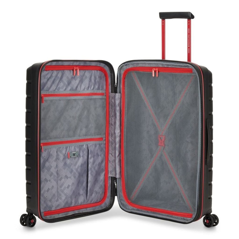 Roncato B Flying DLX Medium Exp Luggage - Smoke Black - Love Luggage