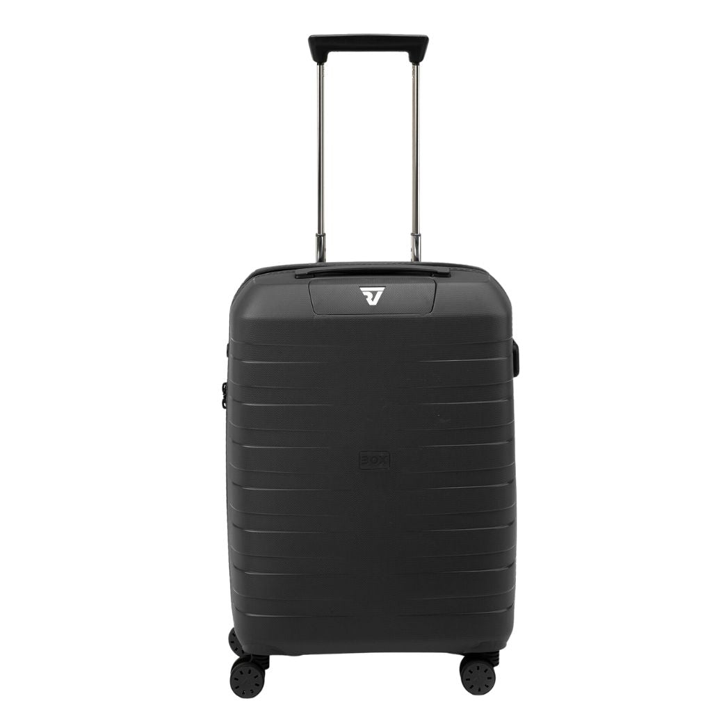 Roncato Box Sport 2.0 Carry On 55cm Lightweight 2.2Kg Suitcase - Black - Love Luggage