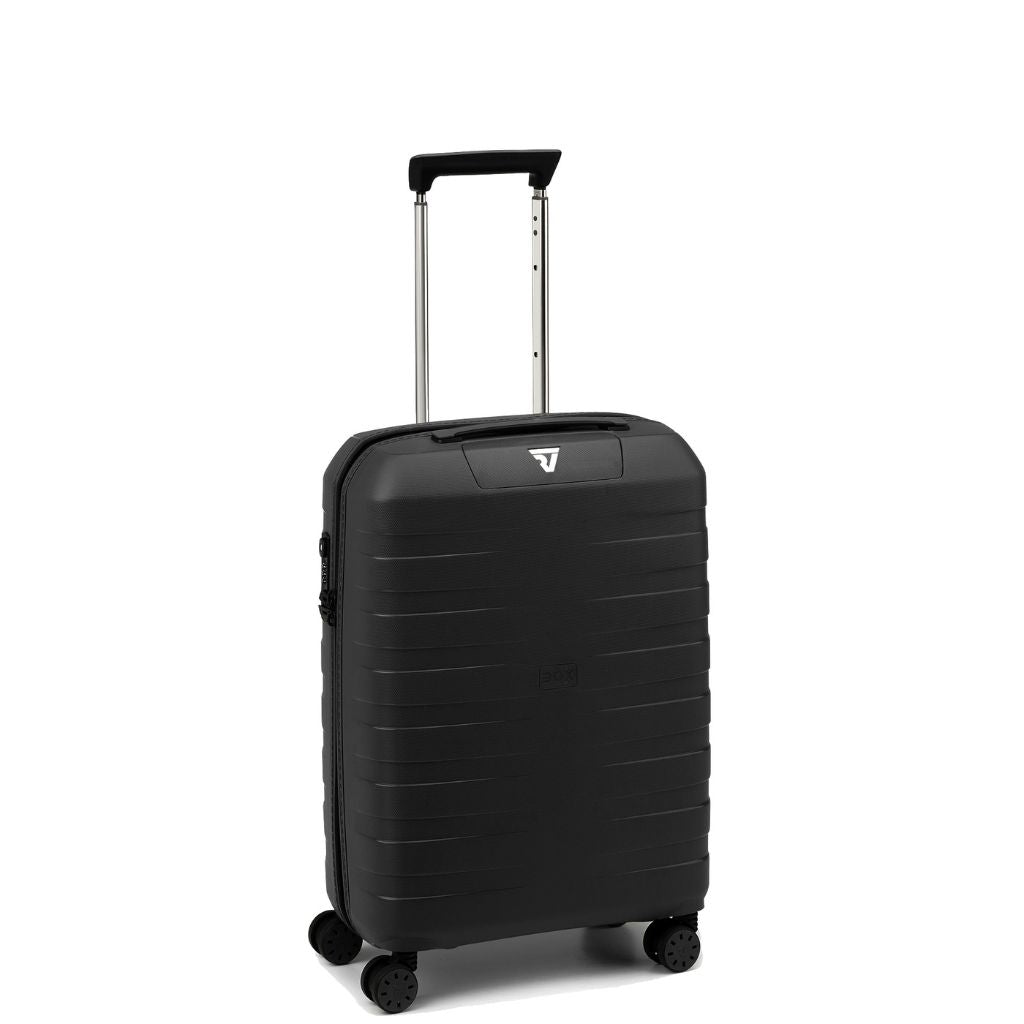 Roncato Box Sport 2.0 Carry On 55cm Lightweight 2.2Kg Suitcase - Black - Love Luggage