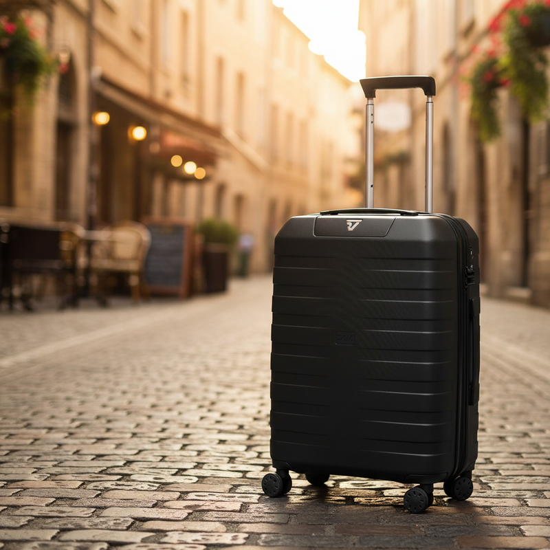 Roncato Box Sport 2.0 Carry On 55cm Lightweight 2.2Kg Suitcase - Black Roncato