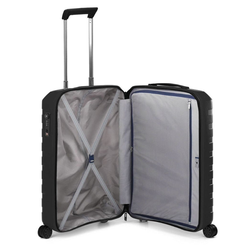 Roncato Box Sport 2.0 Carry On 55cm Lightweight 2.2Kg Suitcase - Black - Love Luggage