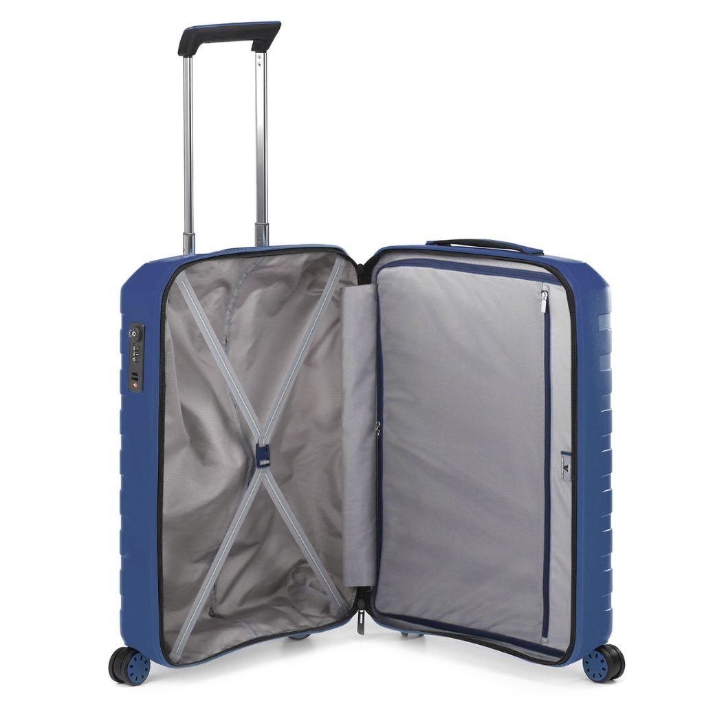 Roncato Box Sport 2.0 Carry On 55cm Lightweight 2.2Kg Suitcase - Navy - Love Luggage