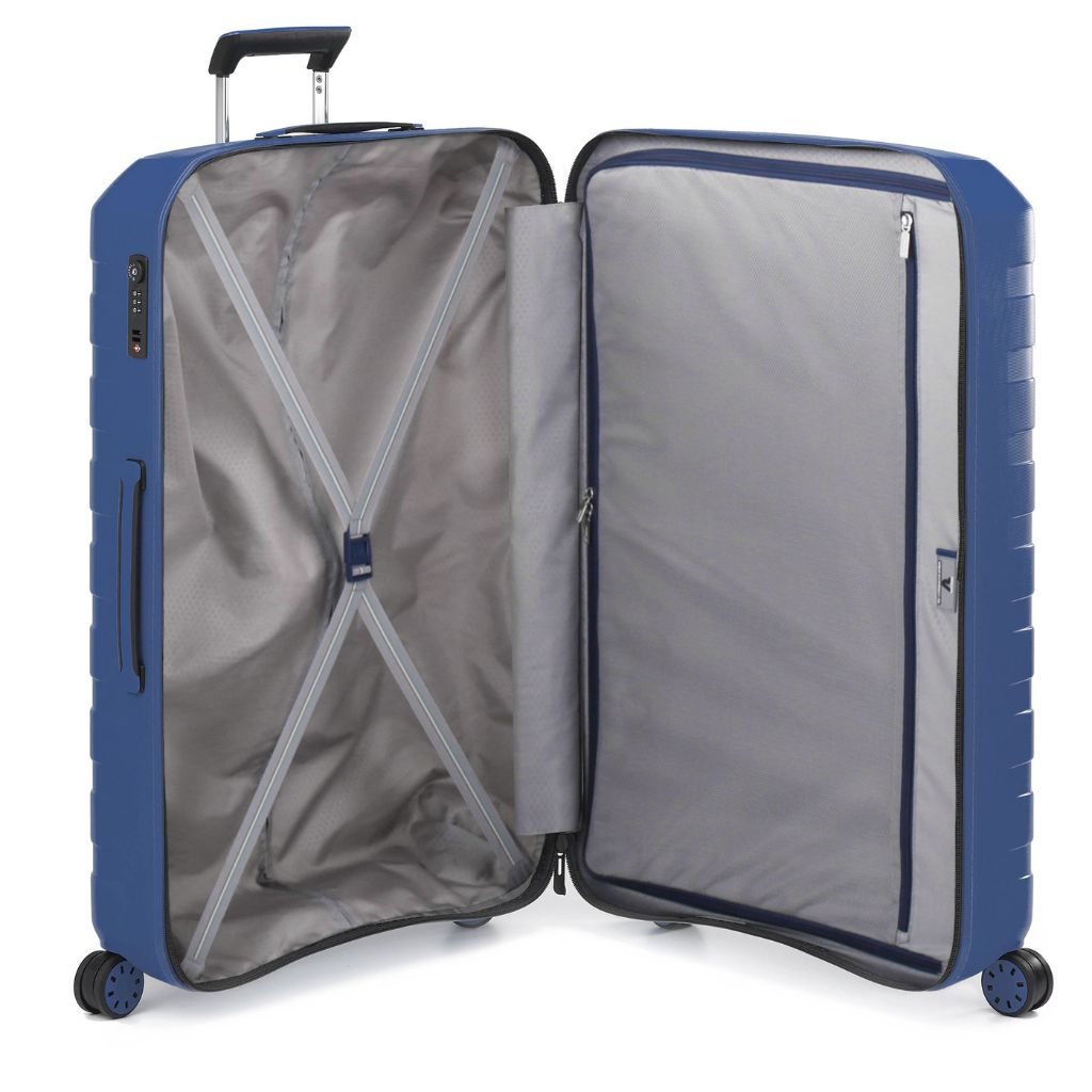 Roncato Box Sport 2.0 Large 78cm Hardsided Spinner Suitcase - Navy - Love Luggage