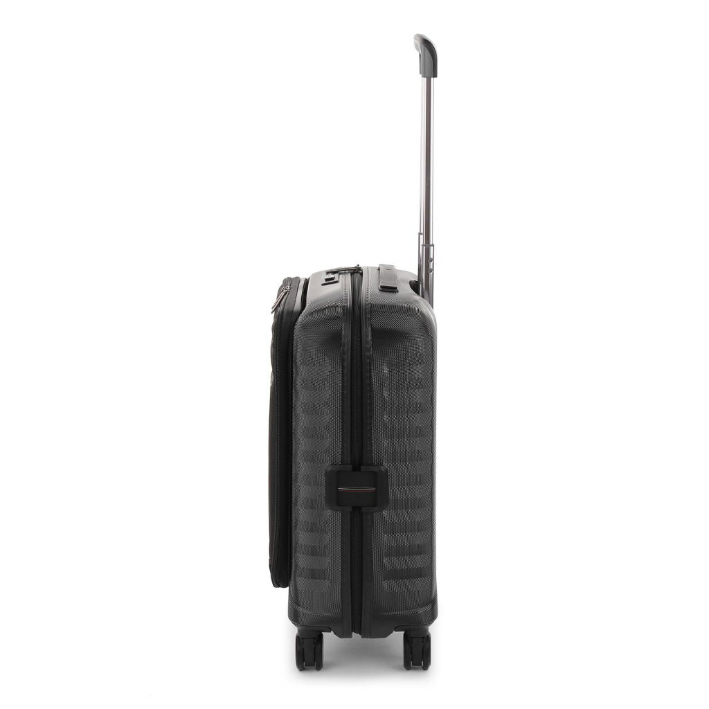 Roncato Carry On Suitcase With Laptop Sleeve - Black - Love Luggage