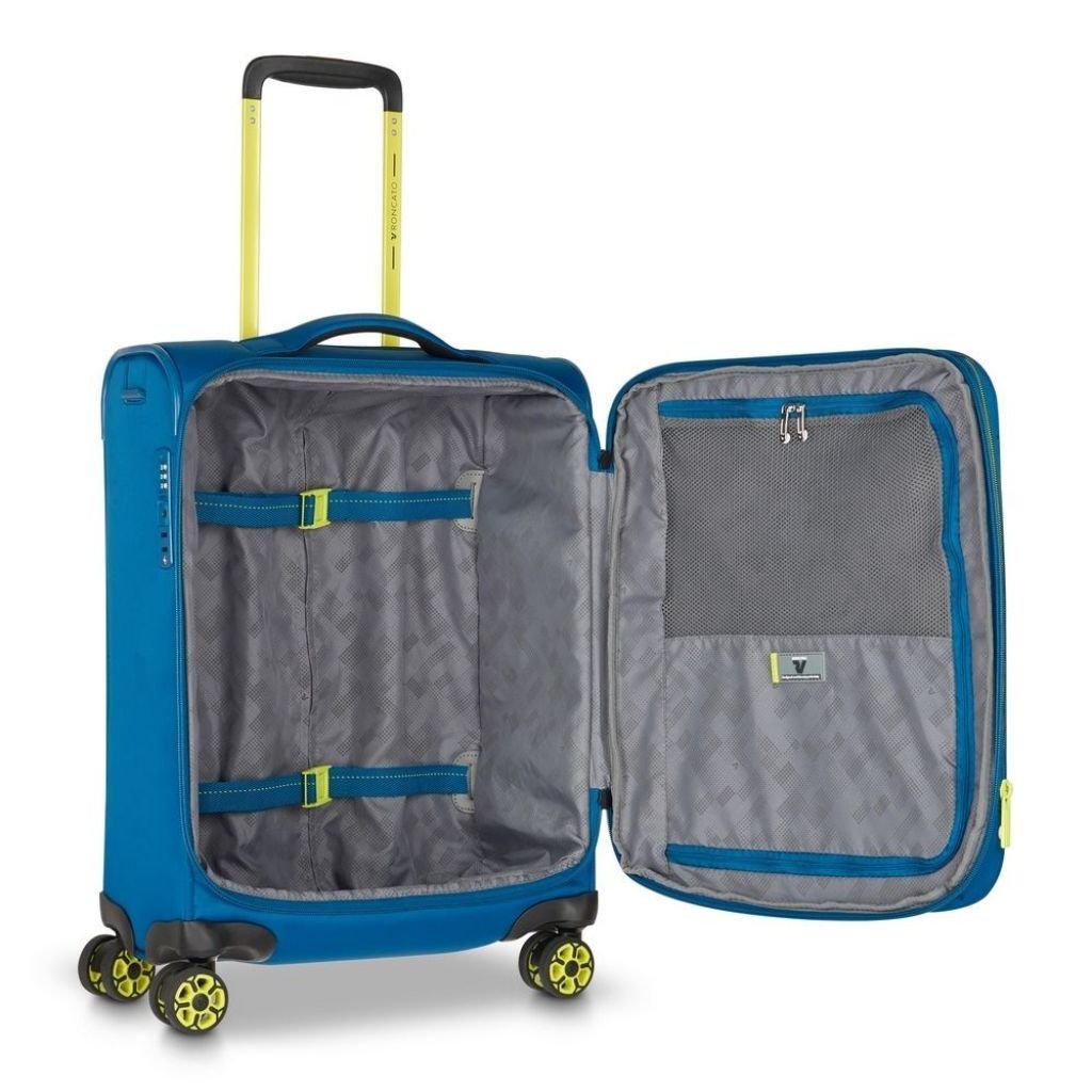 Roncato Move 55cm Carry On 2.3Kg Lightweight Luggage - Blue Lagoon - Love Luggage