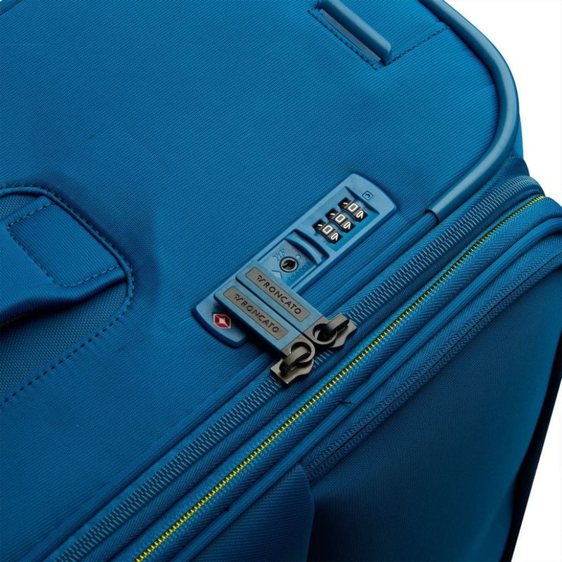 Roncato Move 55cm Carry On 2.3Kg Lightweight Luggage - Blue Lagoon - Love Luggage