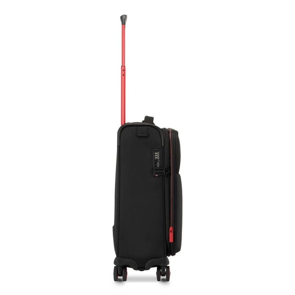 Roncato Move 55cm Carry On 2.3Kg Lightweight Luggage - Smoke Black - Love Luggage