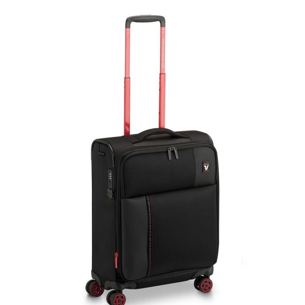 Roncato Move 55cm Carry On 2.3Kg Lightweight Luggage - Smoke Black - Love Luggage