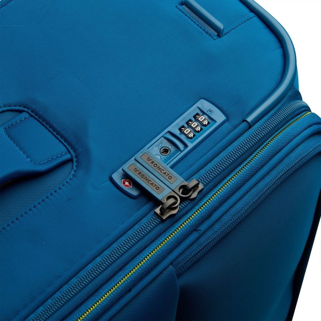 Roncato Move 77cm Large 3.8Kg Lightweight Luggage - Blue Lagoon - Love Luggage