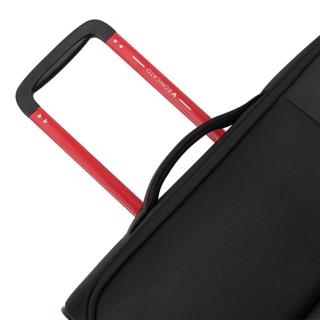 Roncato Move 77cm Large 3.8Kg Lightweight Luggage - Smoke Black - Love Luggage