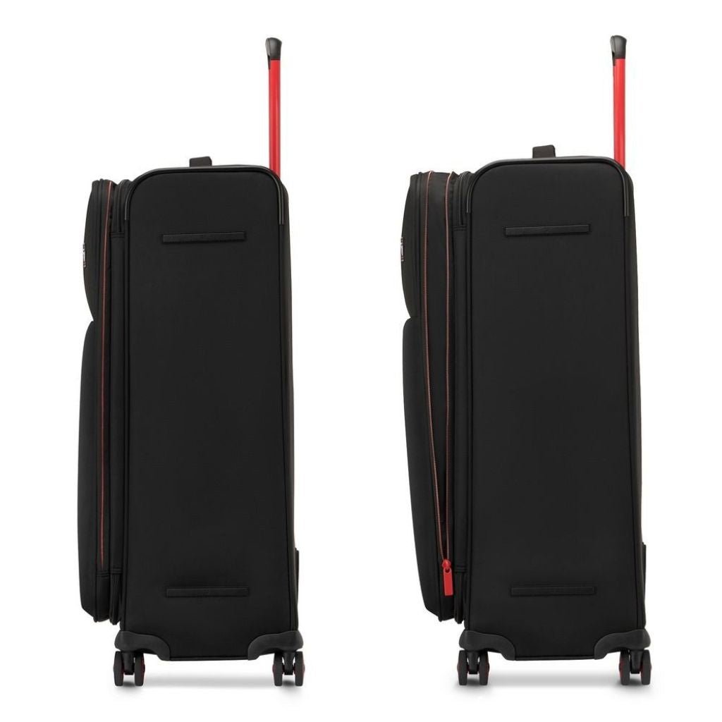 Roncato Move 77cm Large 3.8Kg Lightweight Luggage - Smoke Black - Love Luggage