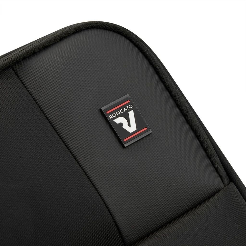 Roncato Move 77cm Large 3.8Kg Lightweight Luggage - Smoke Black - Love Luggage