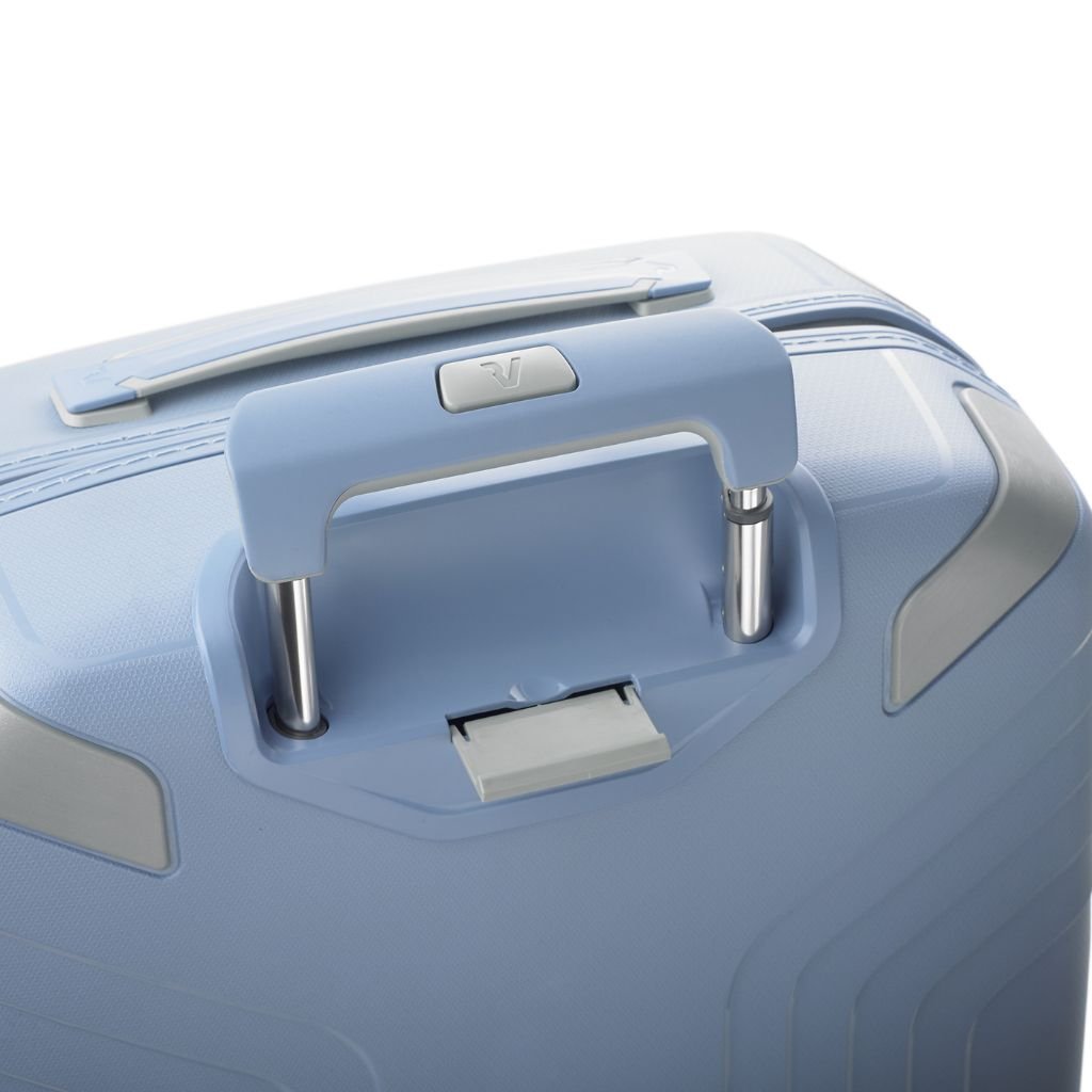 Roncato Ypsilon Carry On 55cm Hardsided EXP Spinner Suitcase Pale Blue - Love Luggage