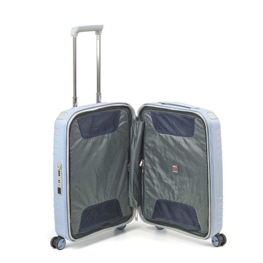 Roncato Ypsilon Carry On 55cm Hardsided EXP Spinner Suitcase Pale Blue - Love Luggage