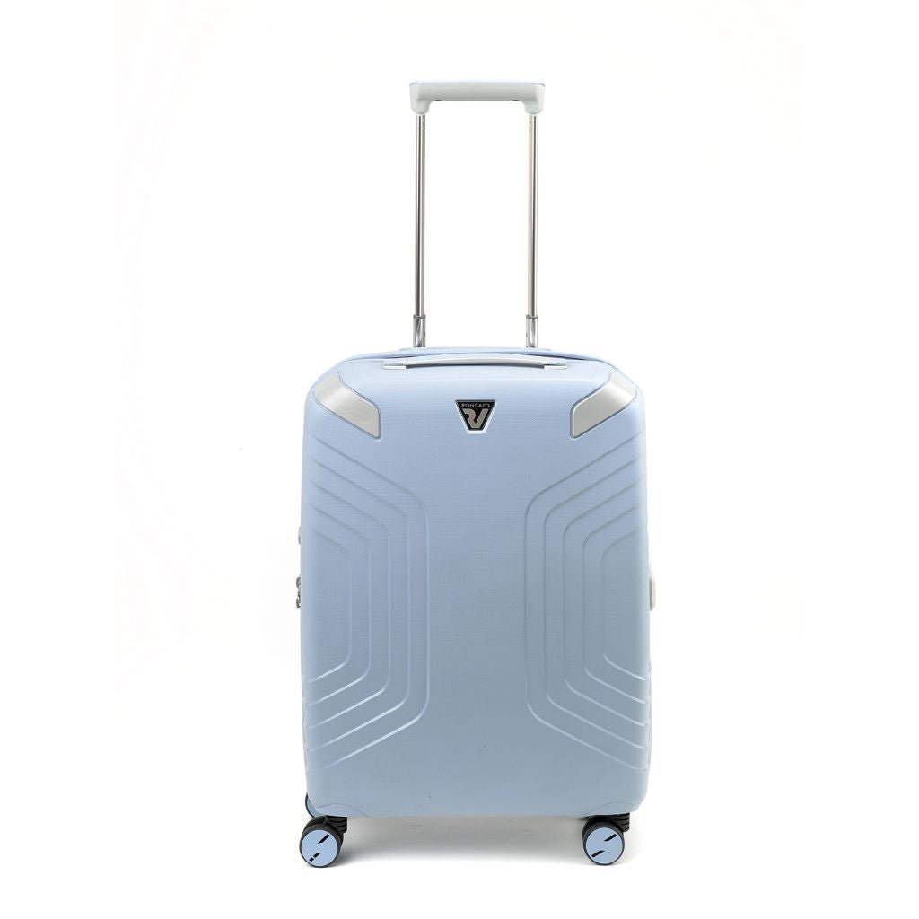 Roncato Ypsilon Carry On 55cm Hardsided EXP Spinner Suitcase Pale Blue - Love Luggage