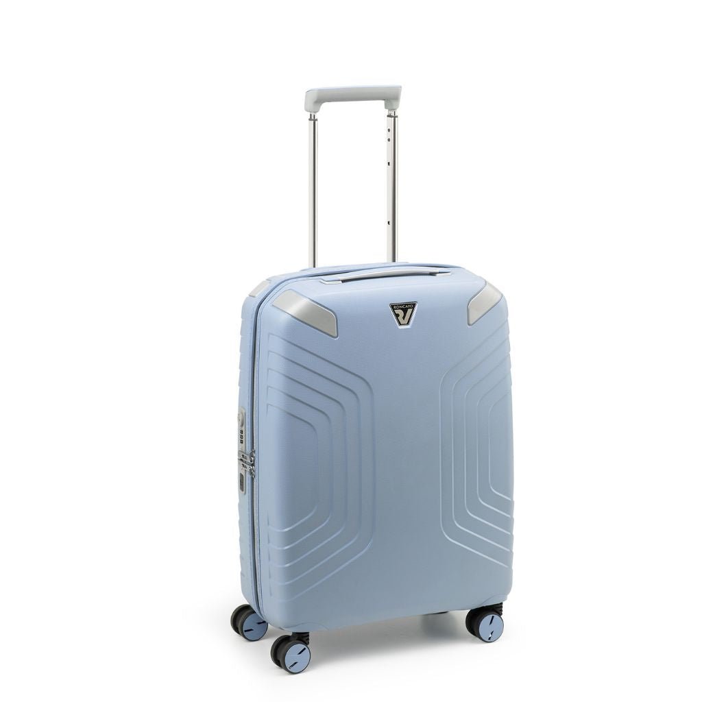 Roncato Ypsilon Carry On 55cm Hardsided EXP Spinner Suitcase Pale Blue - Love Luggage