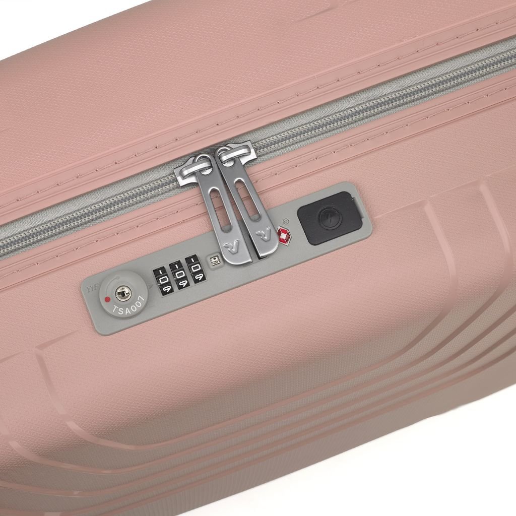 Roncato Ypsilon Carry On 55cm Hardsided Exp Spinner Suitcase Pale Pink - Love Luggage