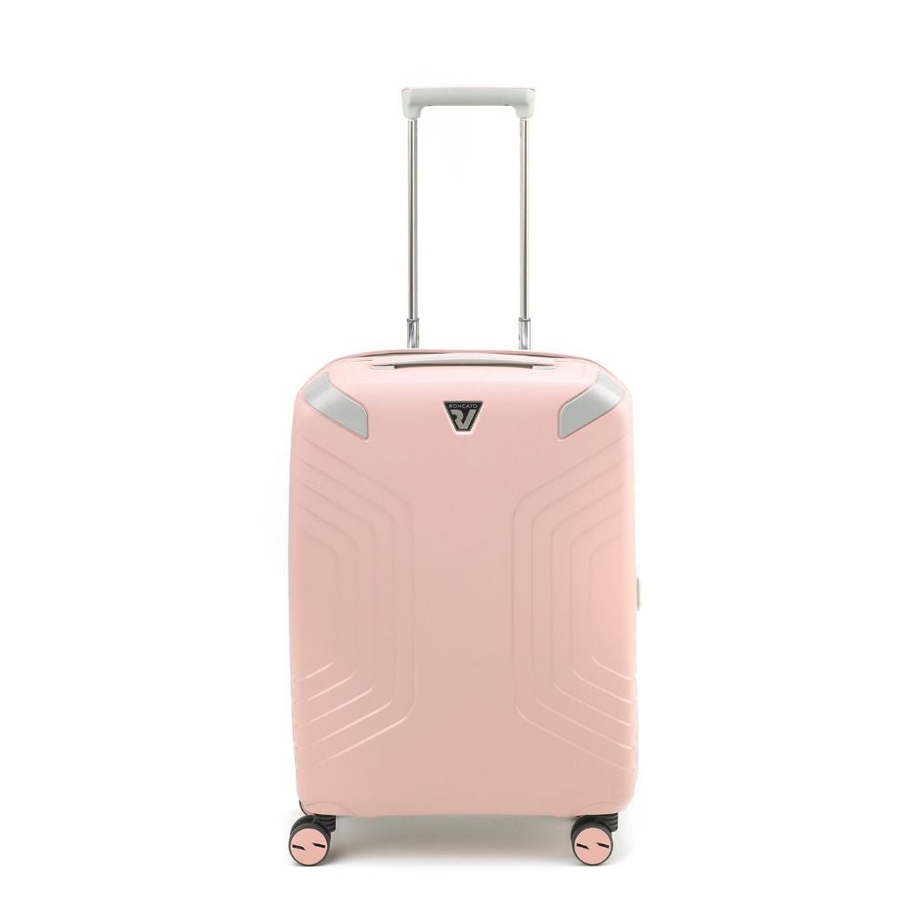 Roncato Ypsilon Carry On 55cm Hardsided Exp Spinner Suitcase Pale Pink - Love Luggage