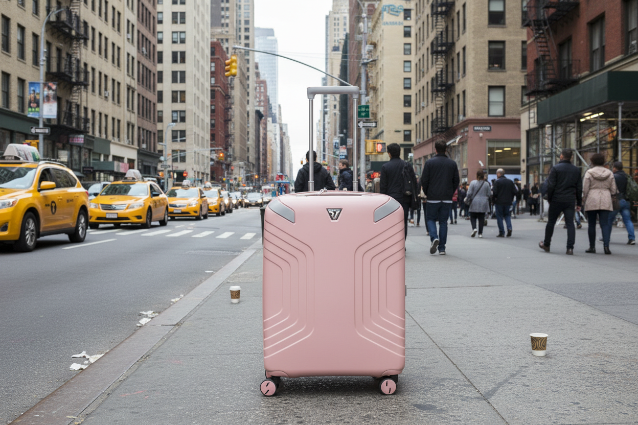 Roncato Ypsilon Carry On 55cm Hardsided Exp Spinner Suitcase Pale Pink - Love Luggage