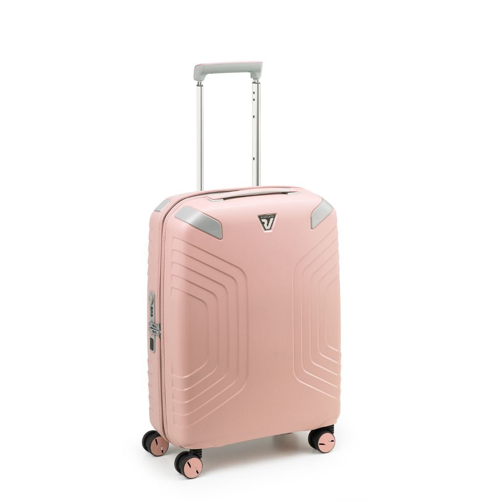 Roncato Ypsilon Carry On 55cm Hardsided Exp Spinner Suitcase Pale Pink - Love Luggage