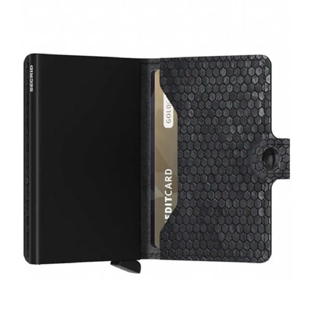 Secrid Miniwallet - Hexagon Leather Black - Love Luggage