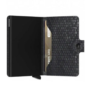 Secrid Miniwallet - Hexagon Leather Black - Love Luggage