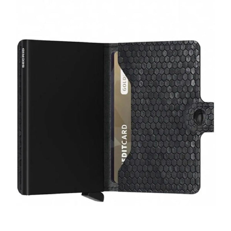 Secrid Miniwallet - Hexagon Leather Black - Love Luggage