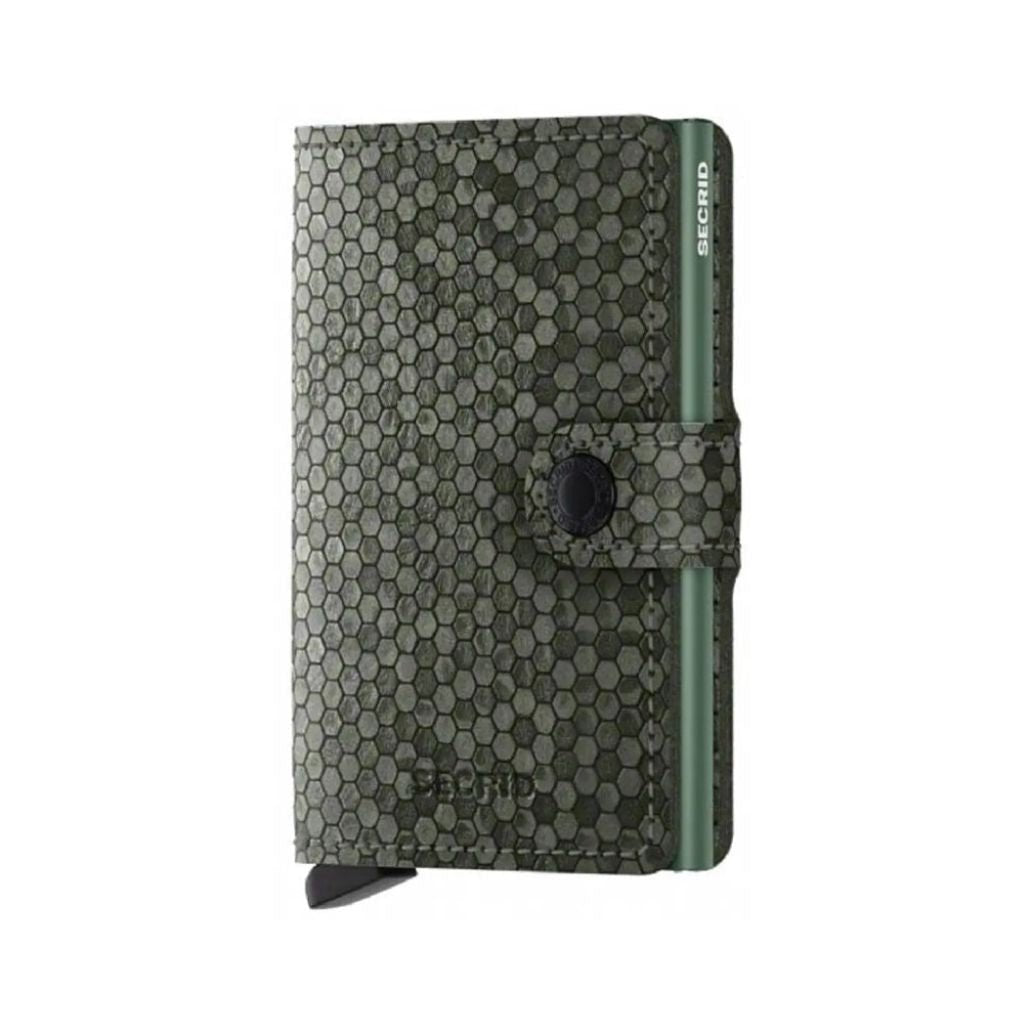 Secrid Miniwallet - Hexagon Leather Green - Love Luggage