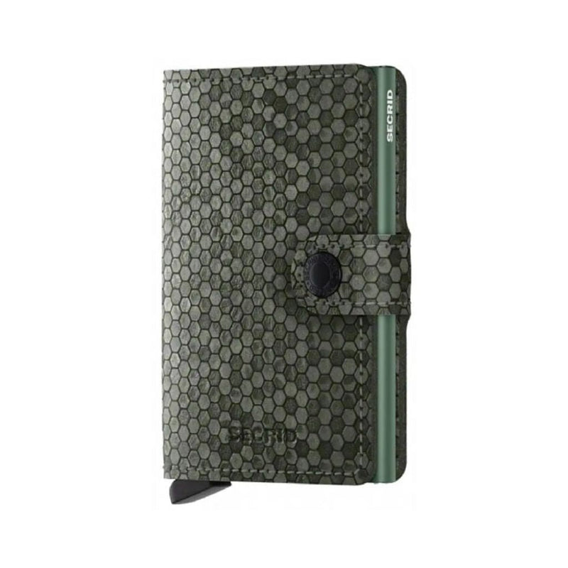 Secrid Miniwallet - Hexagon Leather Green - Love Luggage