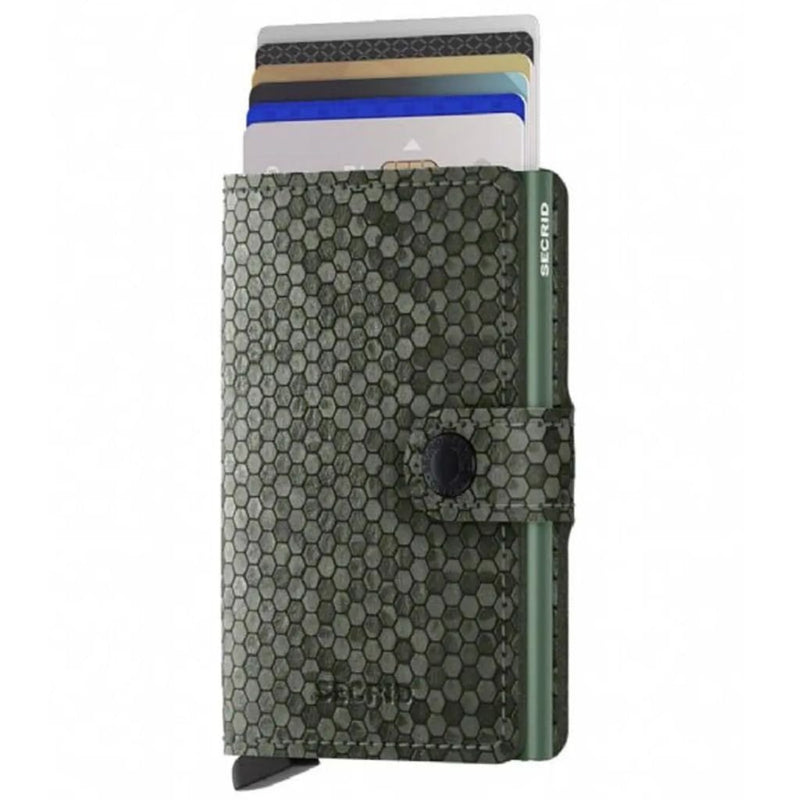 Secrid Miniwallet - Hexagon Leather Green - Love Luggage