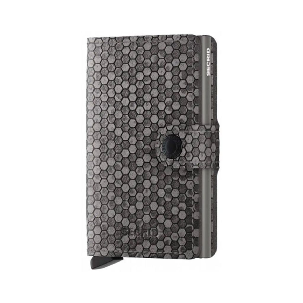 Secrid Miniwallet - Hexagon Leather Grey - Love Luggage