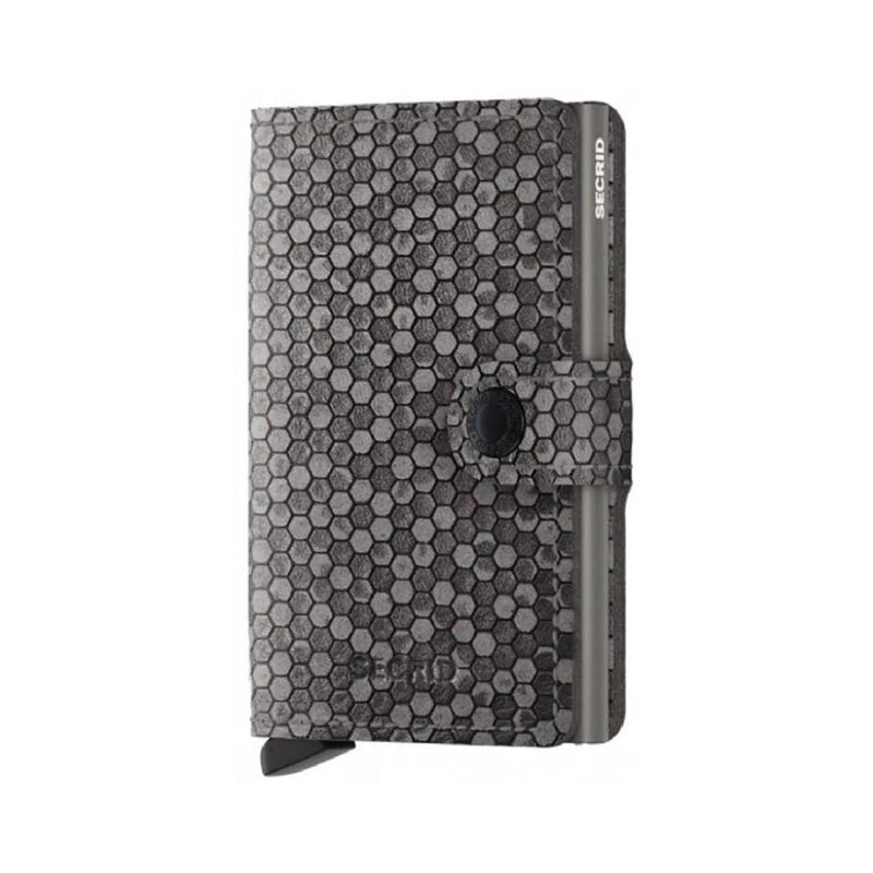 Secrid Miniwallet - Hexagon Leather Grey - Love Luggage
