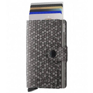 Secrid Miniwallet - Hexagon Leather Grey - Love Luggage