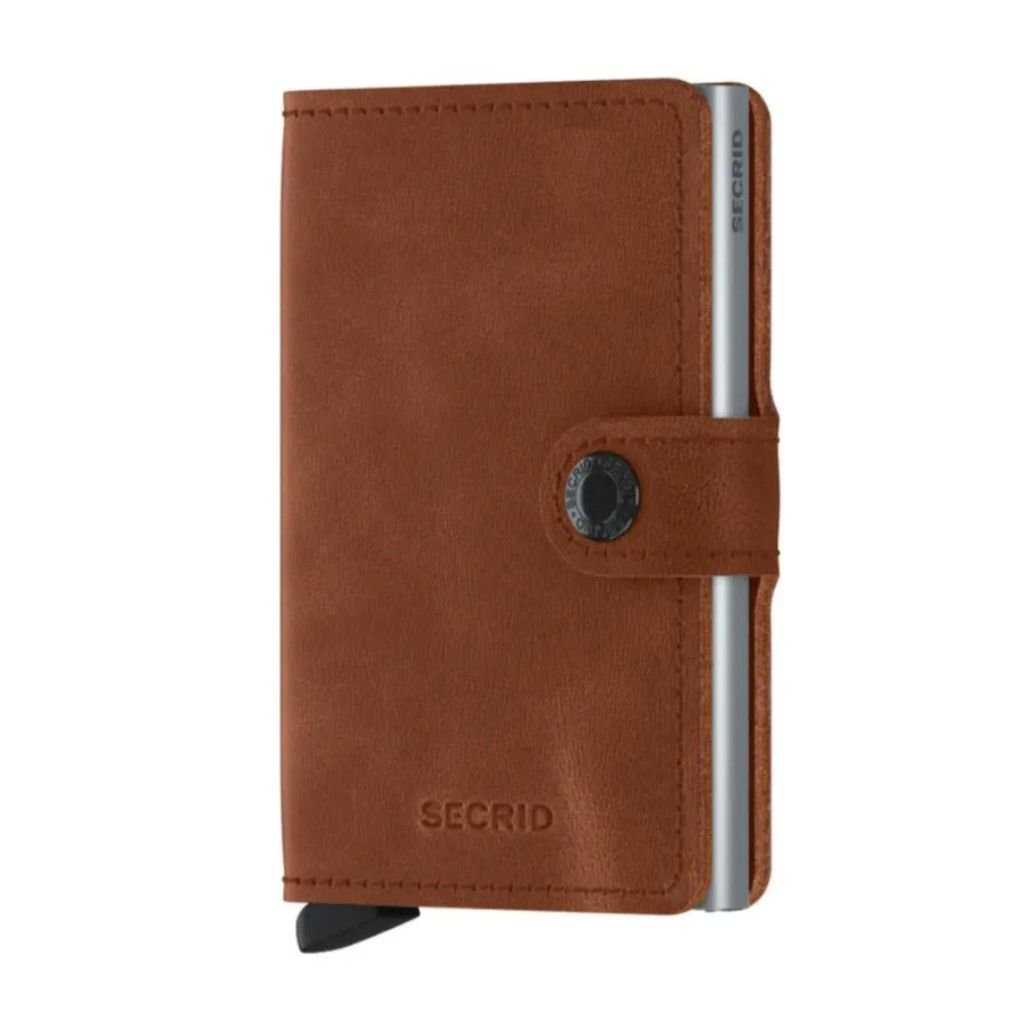 Secrid Miniwallet - Vintage Cognac - Silver - Love Luggage
