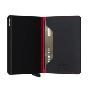 Secrid Slimwallet Perforated Black - Red - Love Luggage