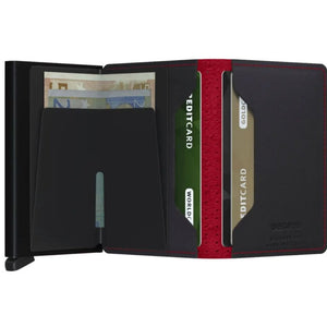 Secrid Slimwallet Perforated Black - Red - Love Luggage