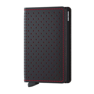 Secrid Slimwallet Perforated Black - Red - Love Luggage