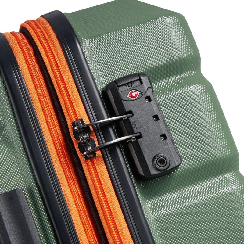 Securitech By Delsey Citadel 54cm Cabin Exp Hardsided Luggage - Green - Love Luggage