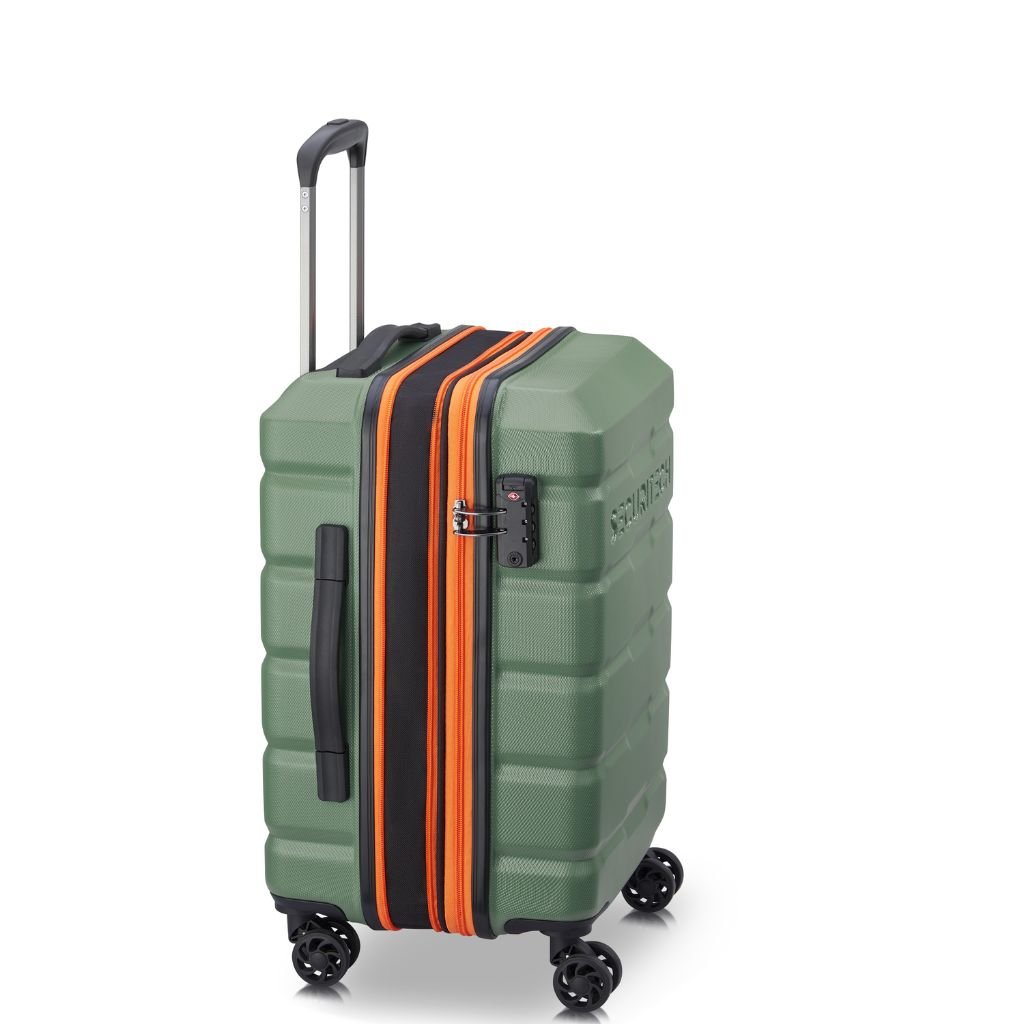Securitech By Delsey Citadel 54cm Cabin Exp Hardsided Luggage - Green - Love Luggage