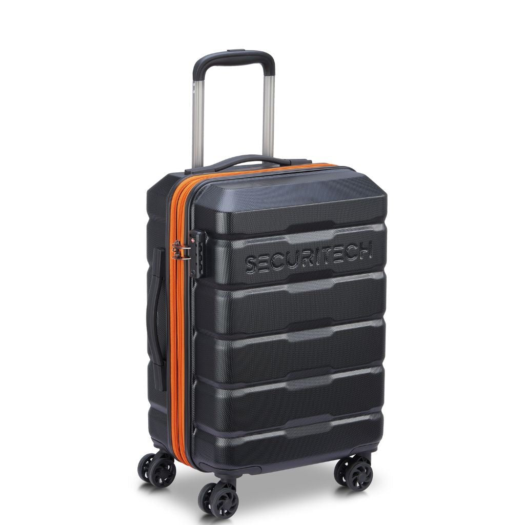 Securitech By Delsey Citadel 55cm Carry On Exp Hardsided Luggage - Black - Love Luggage