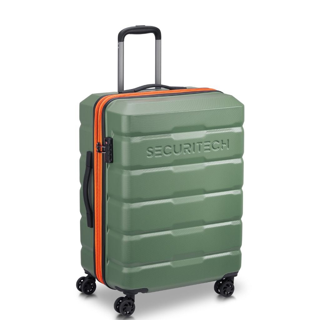 Securitech By Delsey Citadel 65cm Medium Exp Hardsided Luggage - Green - Love Luggage