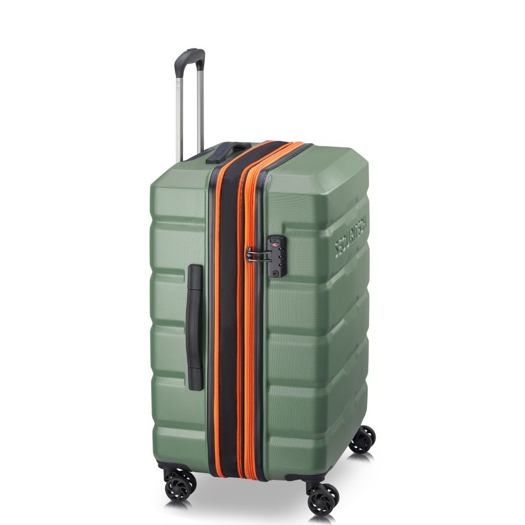 Securitech By Delsey Citadel 65cm Medium Exp Hardsided Luggage - Green - Love Luggage
